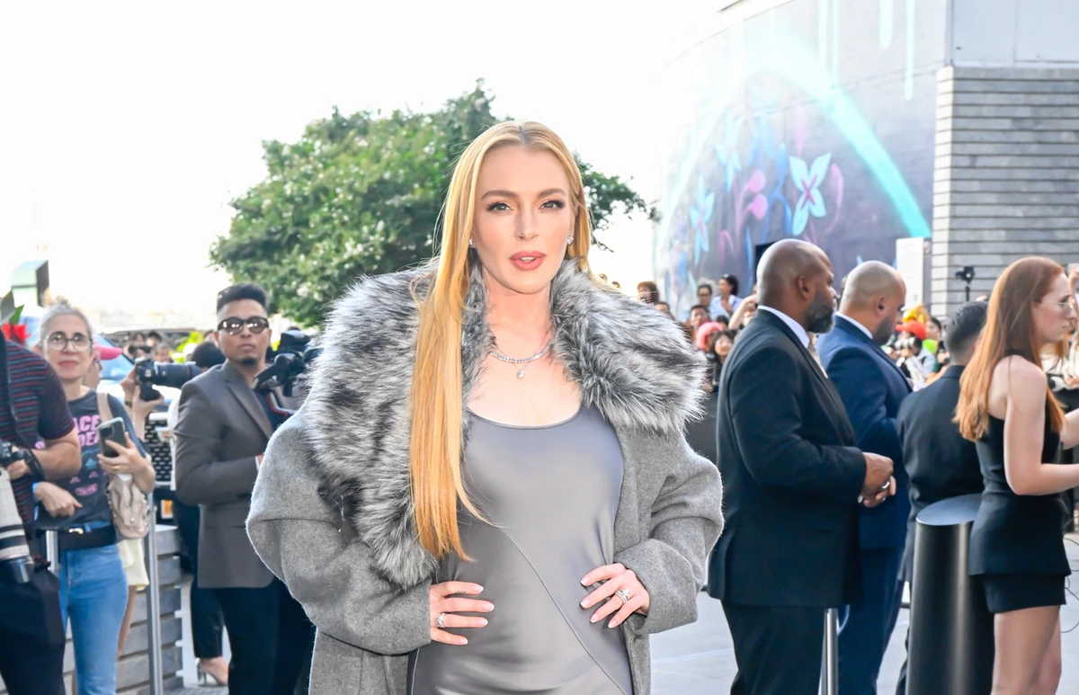 Lindsay Lohan was spotted at the Michael Kors show during New York Fashion Week. (Getty Images)