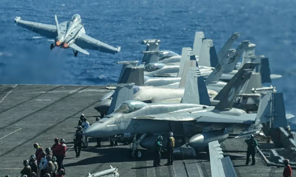 The US has used F/A-18 fighter jets to attack Houthi targets in Yemen. (AFP)