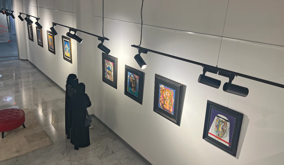 By tapping into modern art movements that push boundaries Mohammed Al-Aameri’s goal is to challenge the status quo and inspire emerging artists to think beyond conventional methods. (Photo/Rahaf Jambi)