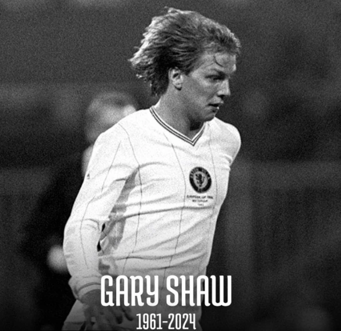 Former Aston Villa striker Gary Shaw, who helped the club to their shock European Cup triumph in 1982, died on Monday aged 63. (X/@AVFCOfficial)