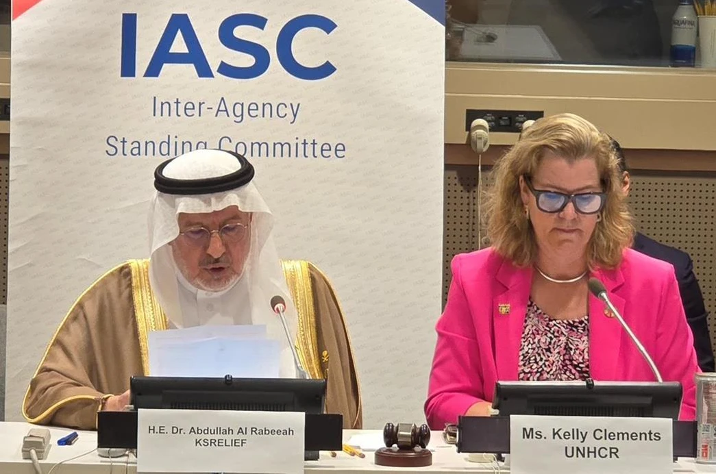 KSrelief chief, Dr. Abdullah Al-Rabeeah, discussed the unprecedented challenges facing humanitarian efforts, including violations of international law, displacement, conflicts, and natural disasters. (SPA)