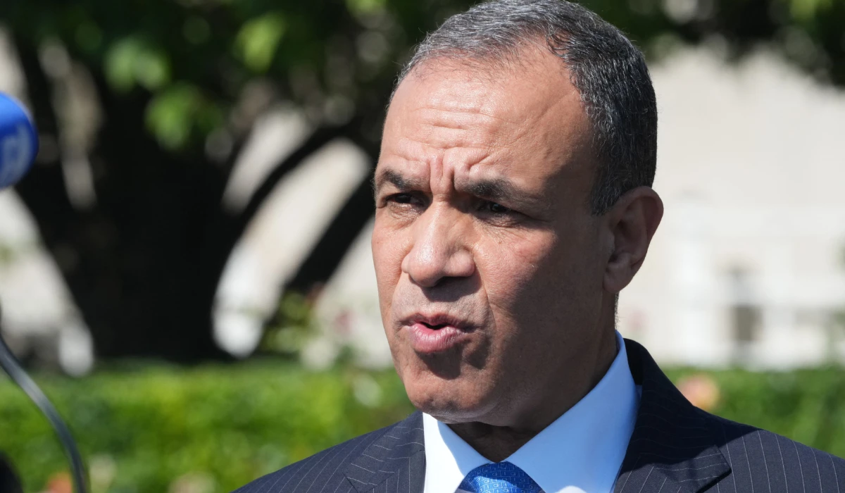 Egyptian Foreign Minister Badr Abdelatty at United Nations Headquarters in New York, September 22, 2024. (AFP)