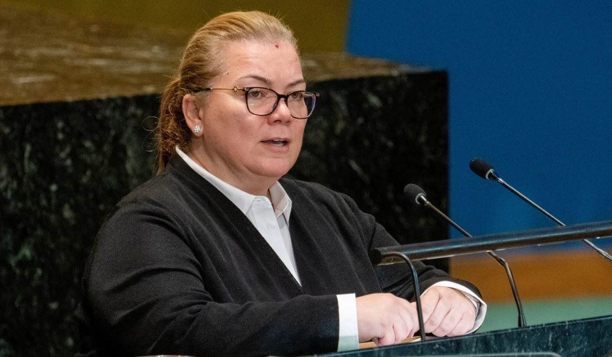 Minister of Planning and International Cooperation of Jordan Zeina Toukan addresses the "Summit of the Future" in the General Assembly hall at United Nations headquarters in New York City, U.S., September 23, 2024. (REUTERS)