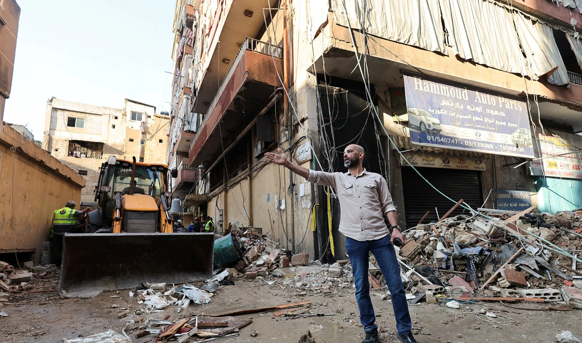 A man reacts at the site of an Israeli strike in Beirut’s southern suburbs, Lebanon September 24, 2024. (REUTERS)
