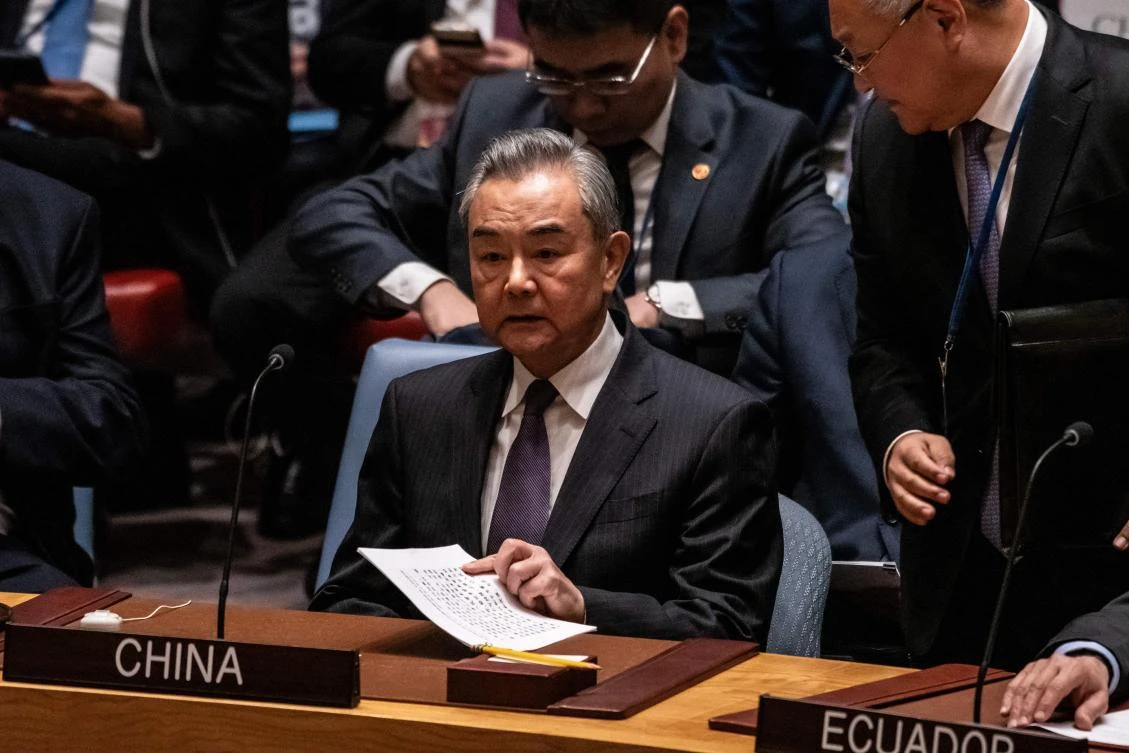Wang Yi, Foreign Minister of China, arrives to the United Nations Security Council in New York City. (File/AFP)