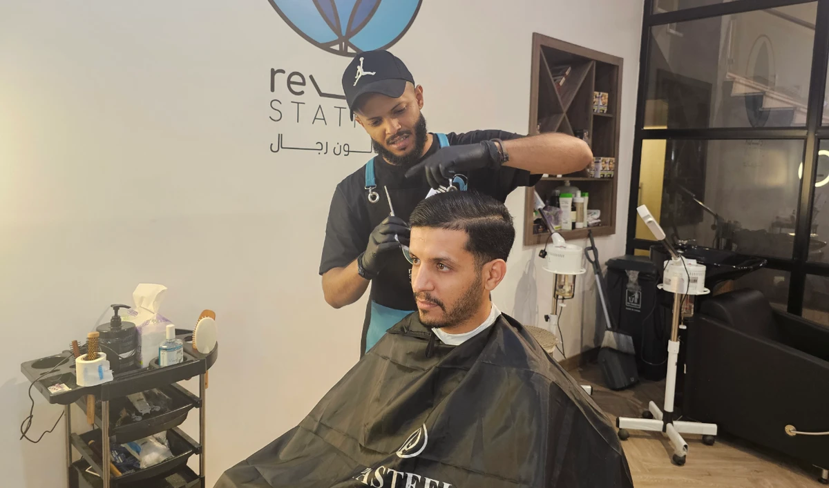 Al-Zahrani was a footballer before he became a hairstylist, playing for Al-Wehda in Makkah and Al-Rabea. (Supplied)