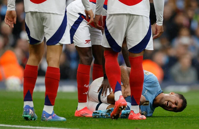 Manchester City midfielder Rodri will miss the rest of the season after undergoing surgery on his damaged ACL on Friday. (Reuters/File)