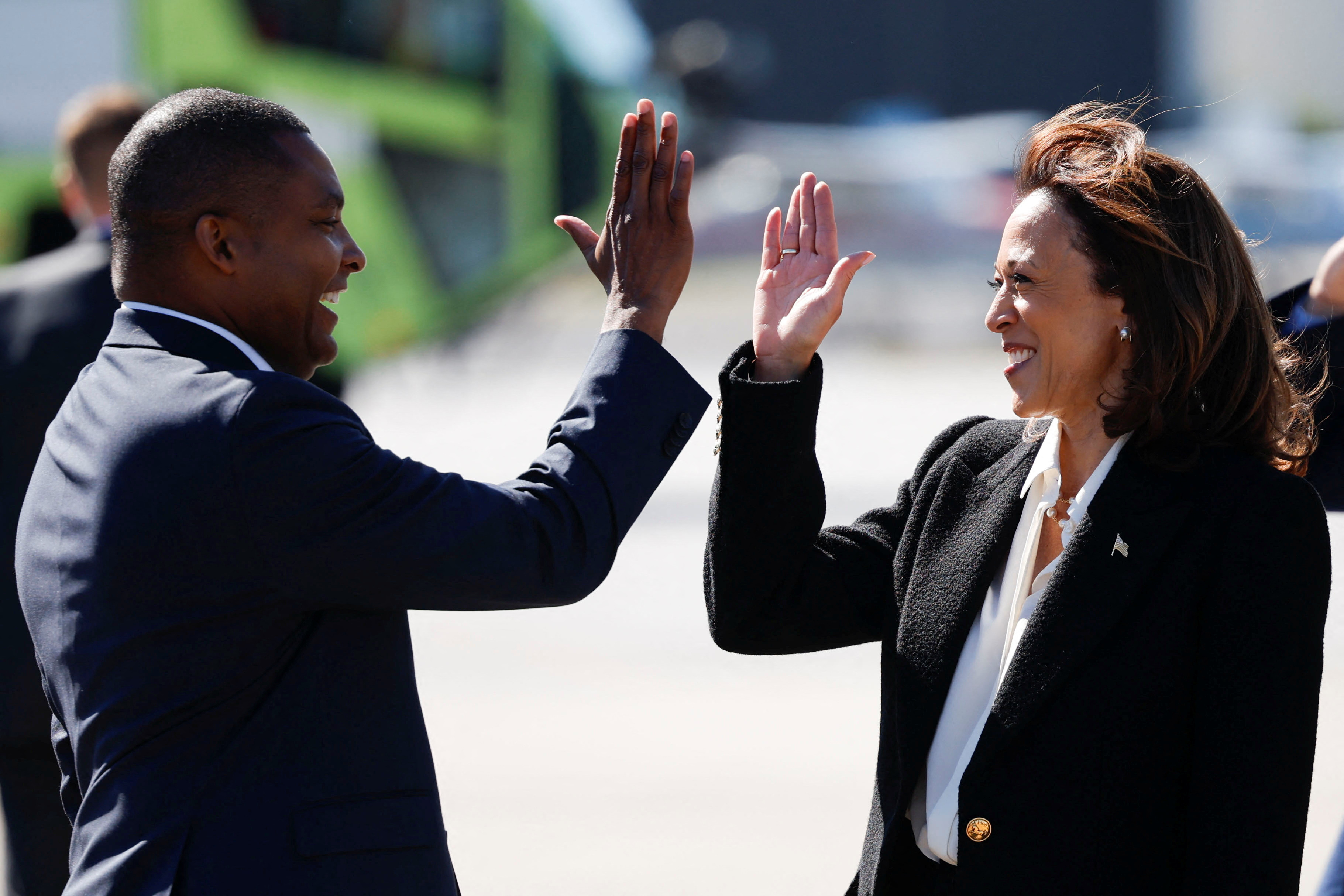 Harris’ campaign portrays her as a change-maker, conveying the old guard of the Democratic Party is fading. (Reuters)