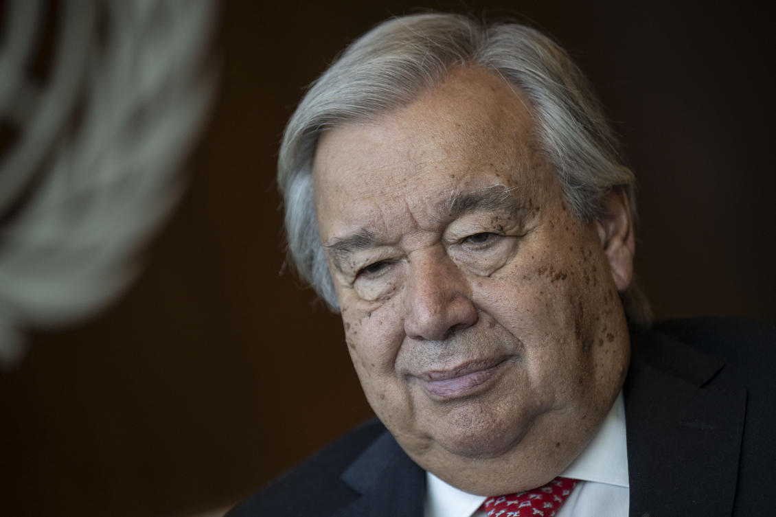 Israel on Wednesday declared UN chief Antonio Guterres “persona non grata.” (AFP)