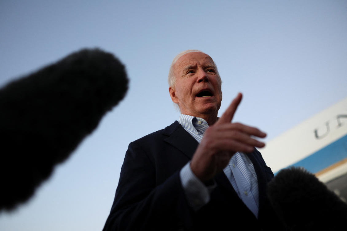 US President Joe Biden said they were discussing with Israel its options for responding to Tehran’s assault, which included striking Iran’s oil facilities. (Reuters)