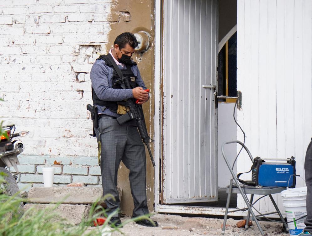 The 12 bodies were found less than 24 hours after gunmen attacked a residential center, above, for people suffering from addictions in the same municipality, killing four. (AFP)