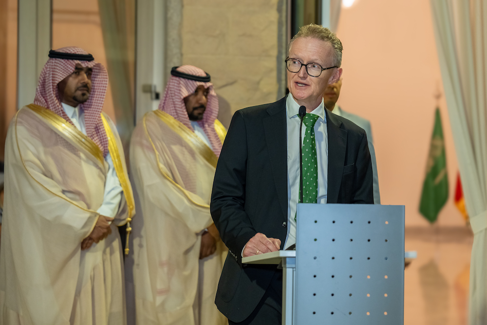 Michael Kindsgrab told Arab News that Hajj and Umrah were two of the many areas in which Germany and Saudi Arabia were cooperating. (AN Photo/Huda Bashatah)