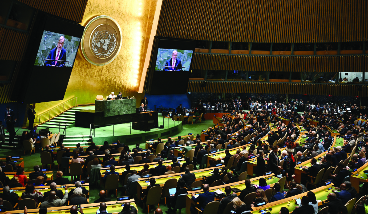 UN Secretary-General Antonio Guterres speaks during the 79th Session of the United Nations General Assembly on September 24, 2024. (AFP)