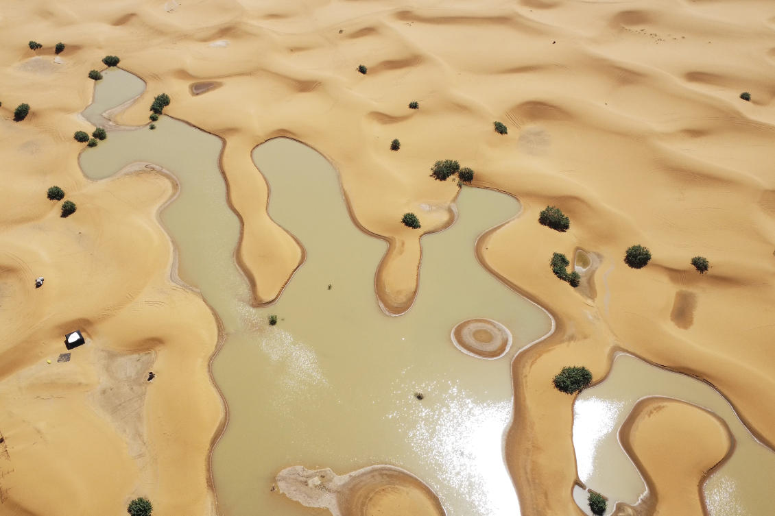 Southeastern Morocco's desert is among the most arid places in the world and rarely experiences rain in late summer. (AP)