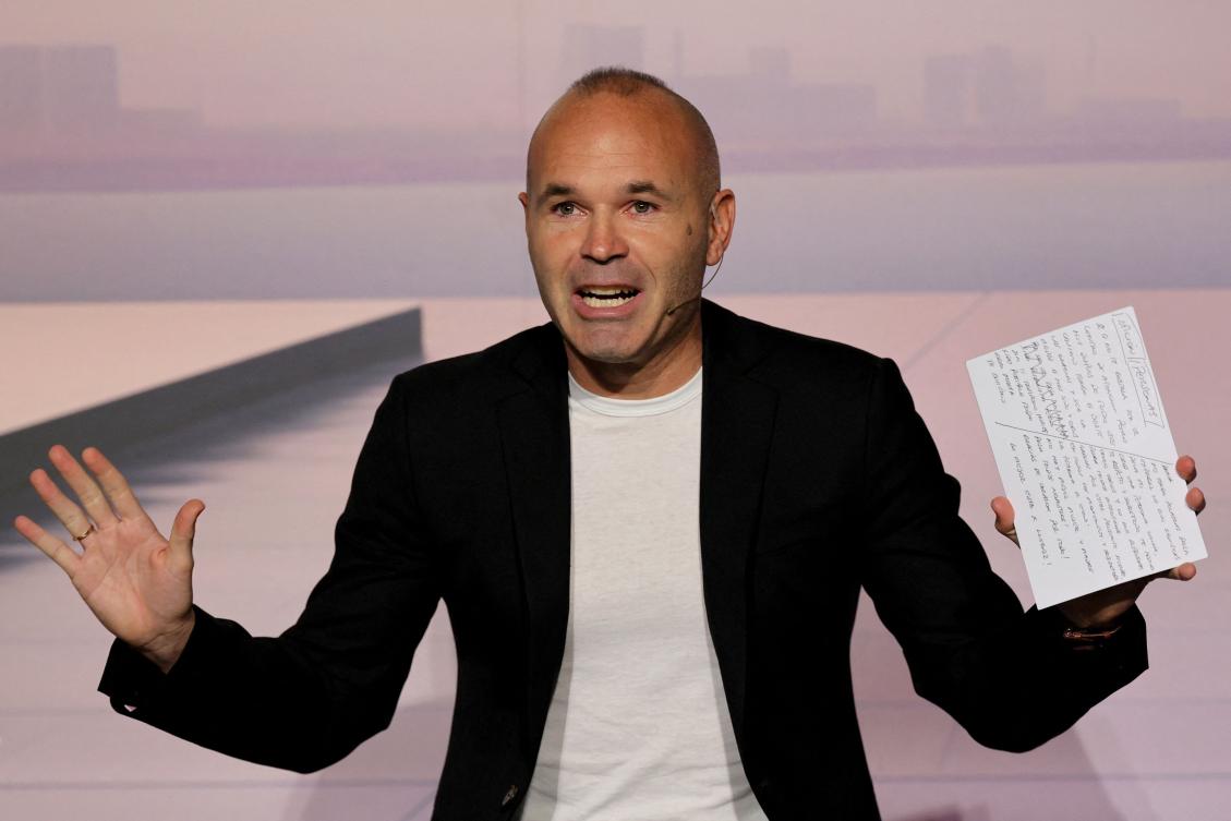 Spanish footballer Andres Iniesta won nine La Liga titles and the Champions League four times with Barcelona. (AFP)