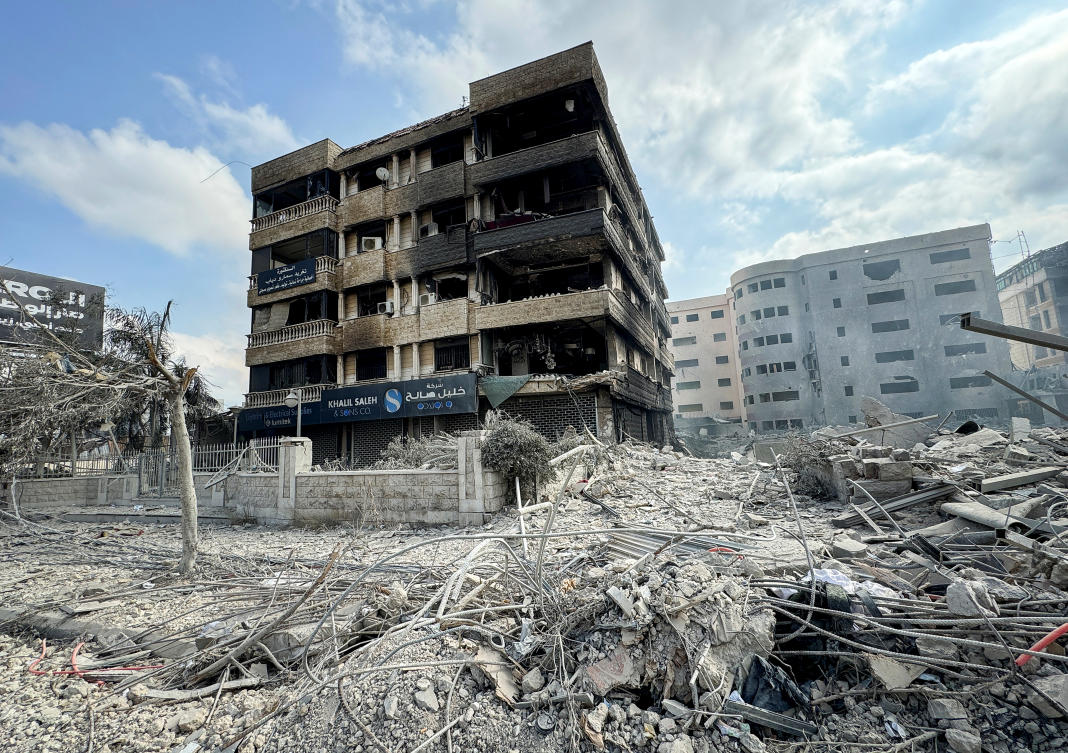 A view shows damaged buildings in the aftermath of Israeli strikes on Beirut’s southern suburbs, amid ongoing hostilities between Hezbollah and Israeli forces, Oct. 7, 2024. (Reuters)