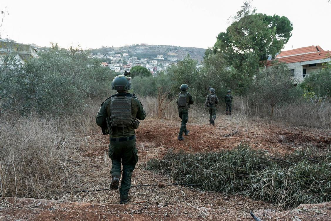 This handout picture released by the Israeli army on October 8, 2024, shows Israeli troops operating on the ground near the border with Israel in southern Lebanon. (AFP)