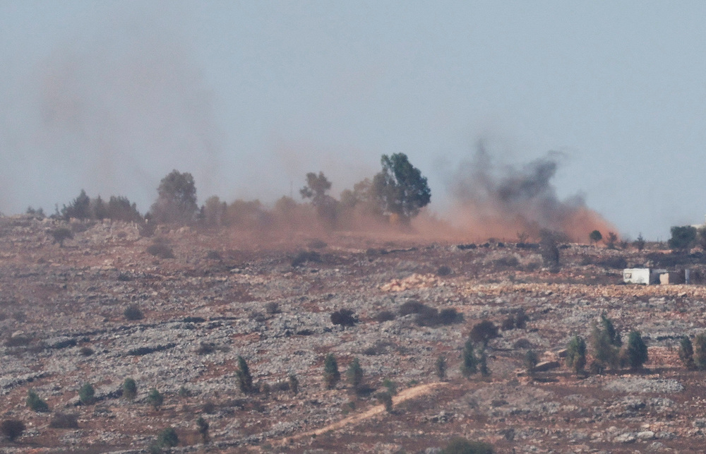 Smoke rises from southern Lebanon following Israeli strikes on Oct. 9, 2024. (Reuters)