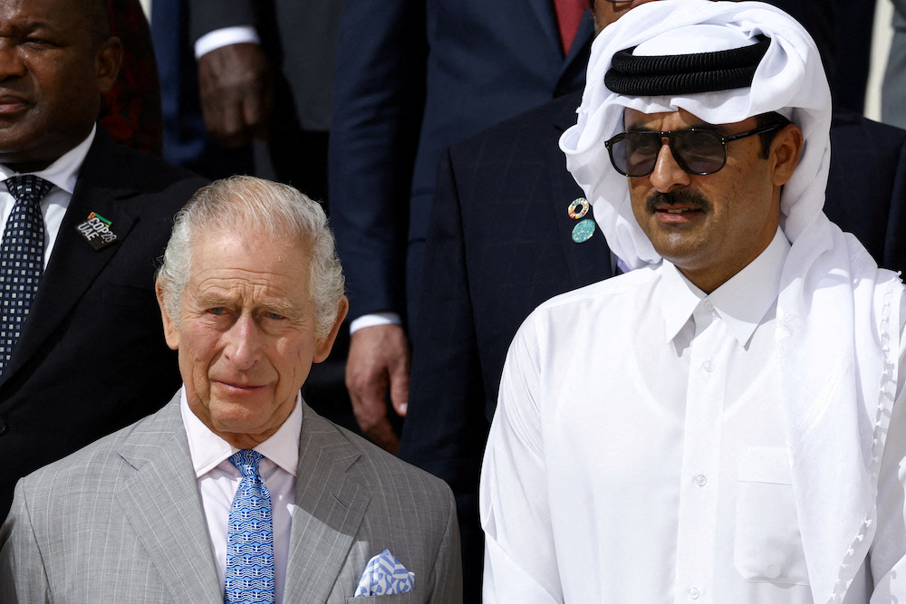 Britain’s King Charles and Qatar’s Emir Sheikh Tamim Bin Hamad Al Thani attend the United Nations Climate Change Conference (COP28) in Dubai, United Arab Emirates, Dec. 1, 2023. (Reuters/File Photo)