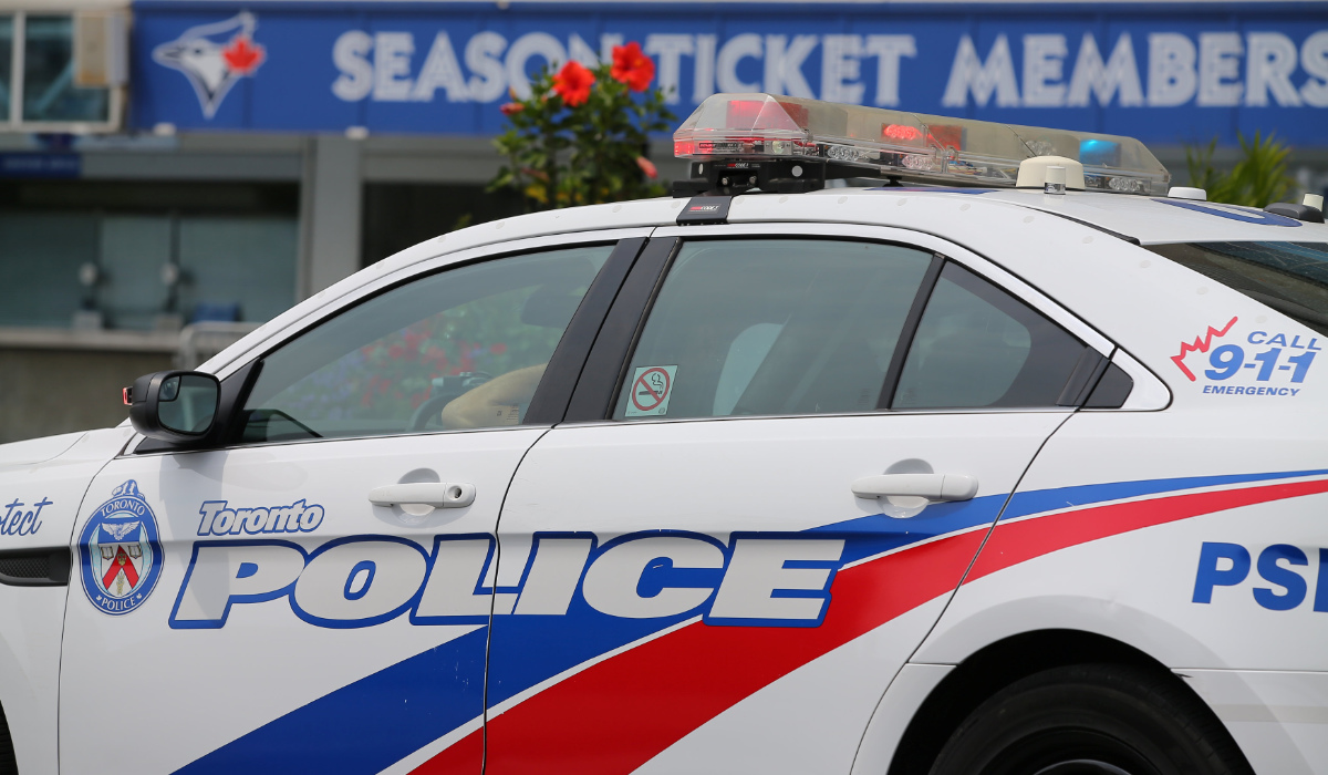 A Toronto police vehicle is deployed at the Rogers Centre in Toronto, Ontario, Canada, July 12, 2018. (REUTERS)