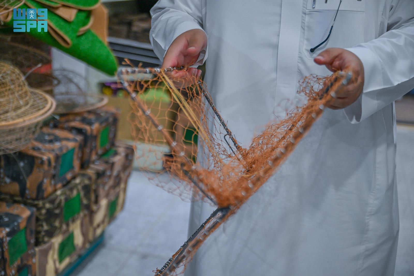Other techniques exist as well, including Khadj Al-Tayr, where falcons are followed and captured with a large net after sunset. (SPA)