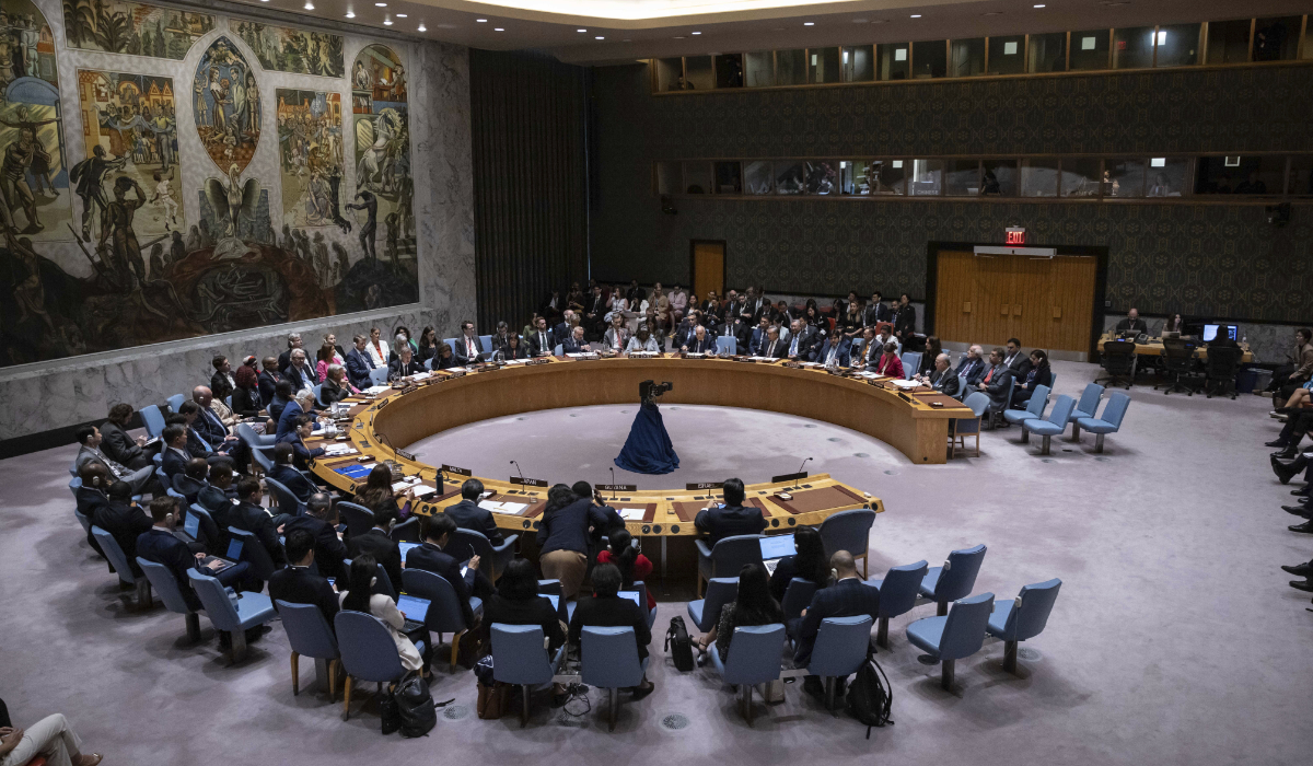 A general view of a Security Council meeting at United Nations headquarters, Friday, Sep. 1, 2024. (AP)
