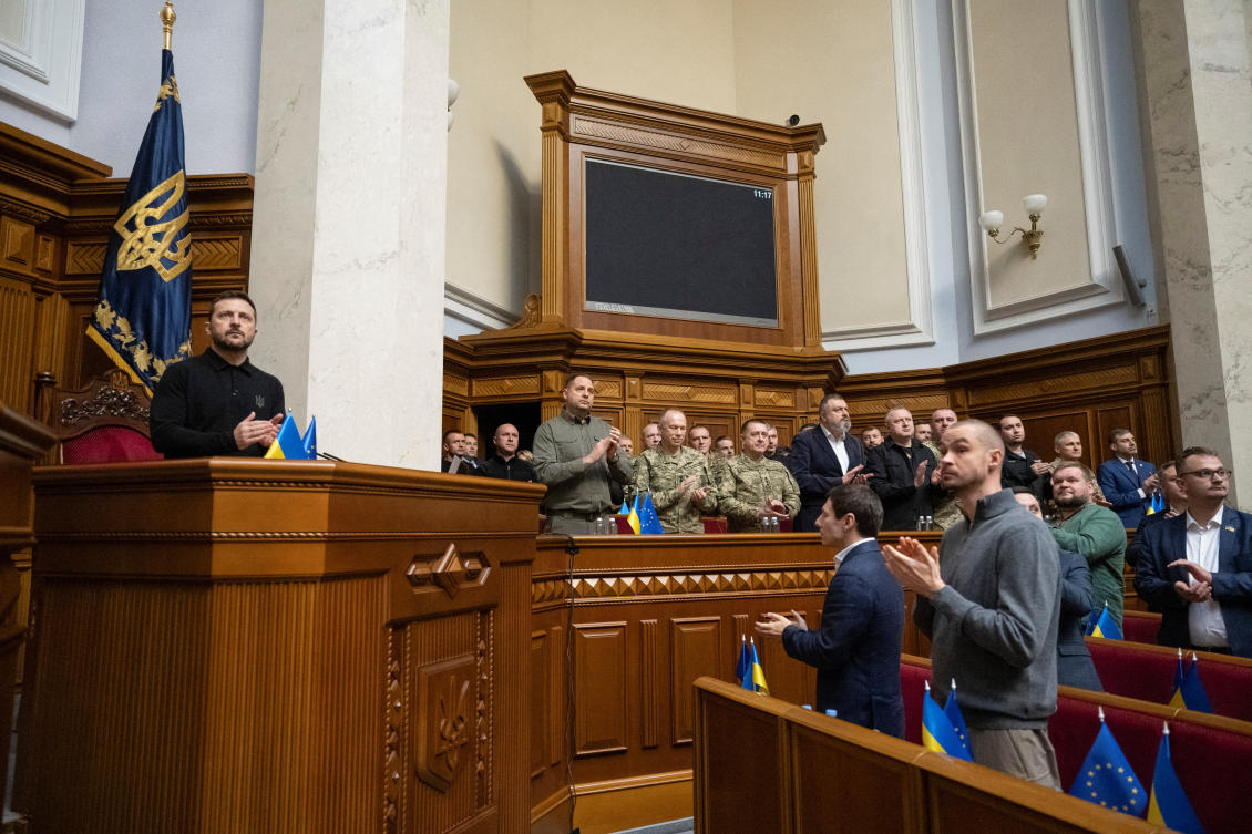 President Volodymyr Zelensky told the Ukrainian parliament that the five-point ‘victory plan,’ if implemented, could be possible to end the conflict with Russia no later than next year. (Reuters)