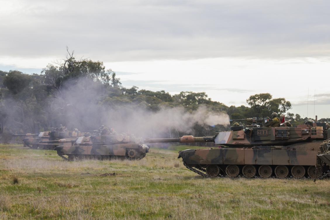 The Australian government was giving Ukraine most of its American-made M1A1 tanks, which are valued at $163 million. (Australian Department of Defense via AP)
