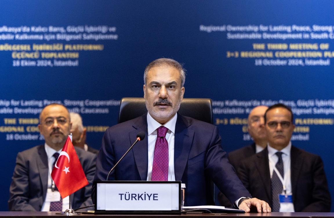 Turkiye’s foreign minister Hakan Fidan says Israel is trying to pull Iran into a war. (File/AFP)