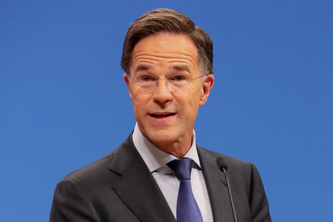 NATO Secretary General Mark Rutte adresses a press conference during a NATO Defence Ministers meeting in Brussels, Belgium. (File/AFP)