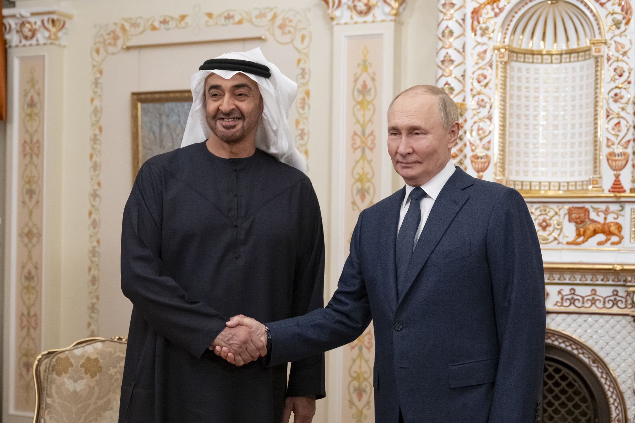 Putin welcomed Sheikh Mohamed’s visit, commending his role in enhancing bilateral ties and elevating them to a strategic partnership. (WAM)