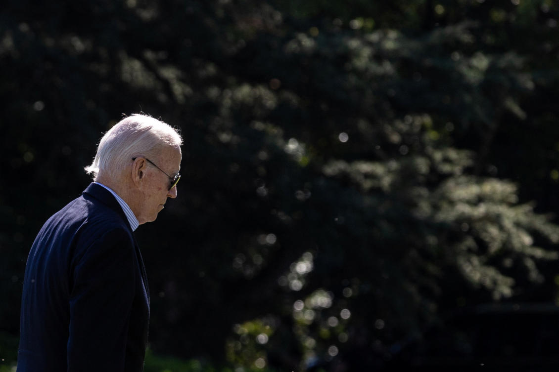 US President Joe Biden returns to the White House in Washington, DC, in October 2024. (Reuters)