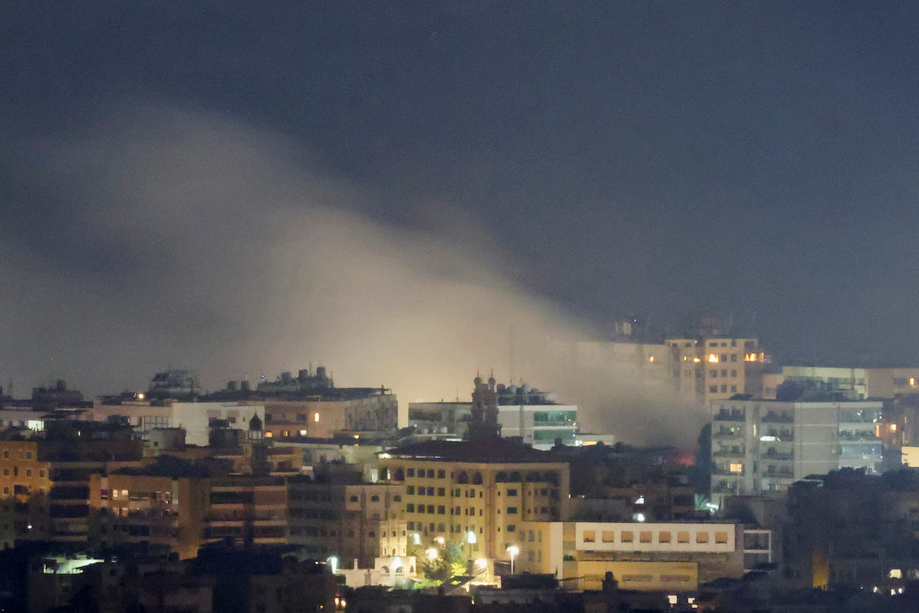 Smoke billows over Beirut’s southern suburbs after an Israeli strike, as seen from Baabda, Lebanon October 21, 2024. (Reuters)