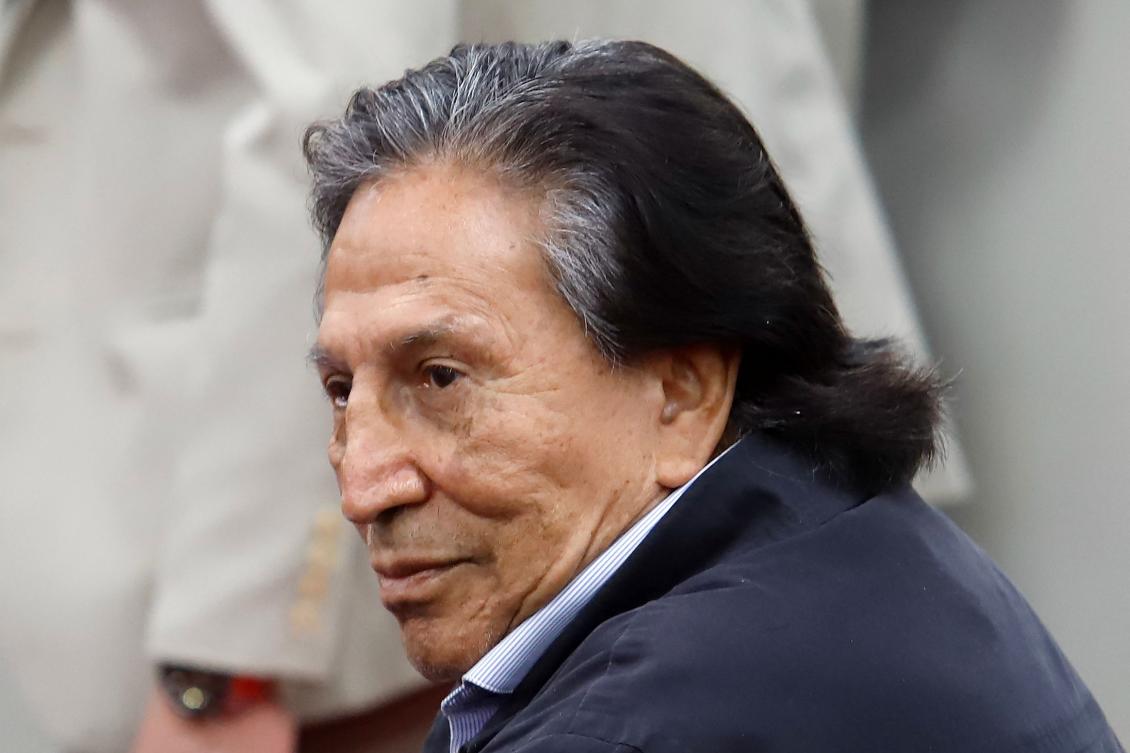 Former Peruvian President (2001-2006) Alejandro Toledo is picture during a court hearing in Lima on October 21, 2024. (AFP)