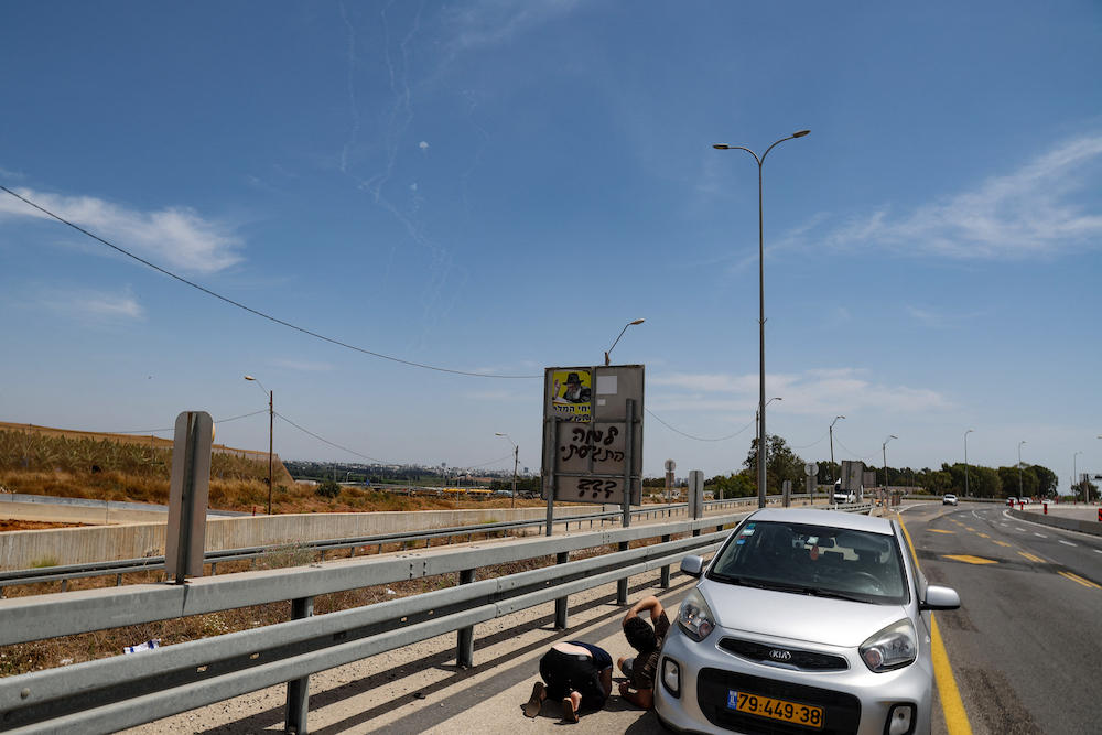 Israel’s multi-layered air defenses have intercepted the vast majority of missiles and drones fired at it since the start of the Gaza war. (AFP file photo)