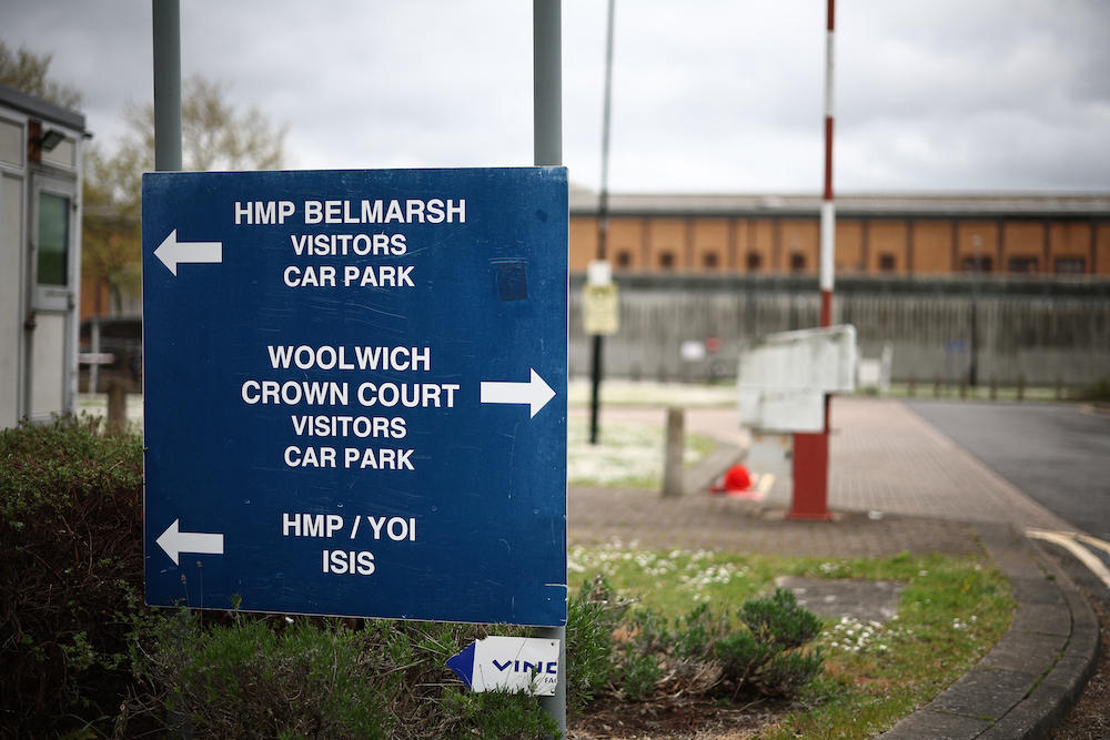 Former justice secretary David Gauke who is chairing the review said the UK prison population was rising by 4,500 each year with 90 percent of those sentenced to custody being reoffenders. Above, the high-security Belmarsh Prison in southeast London. (AFP)