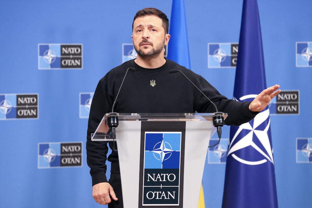Ukraine is not requesting nuclear weapons from Western partners to defend itself against Russia, President Volodymyr Zelensky said. (AFP)