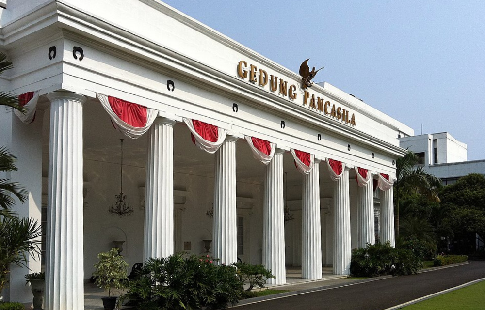 This file photo shows the facade of the Pancasila Building within the Ministry of Foreign Affairs complex in Jakarta, Indonesia. (Wikicommons/Rochelimit)