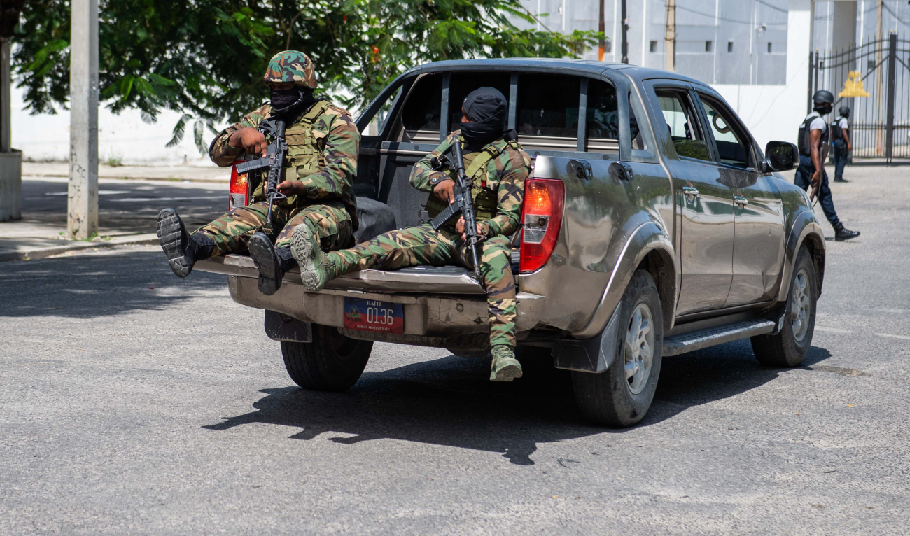 Police officers stand guard near the National Palace, in Port-au-Prince, Haiti, August 20, 2024. (AFP/File)