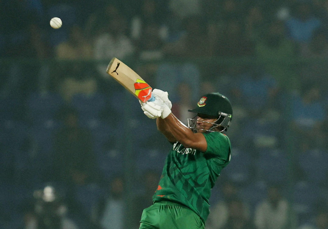 All-rounder Mehidy was 55 not out at the break in Mirpur, bringing up his half-century off 92 balls and hitting seven fours and a six. Jaker was still there on 30. (REUTERS)