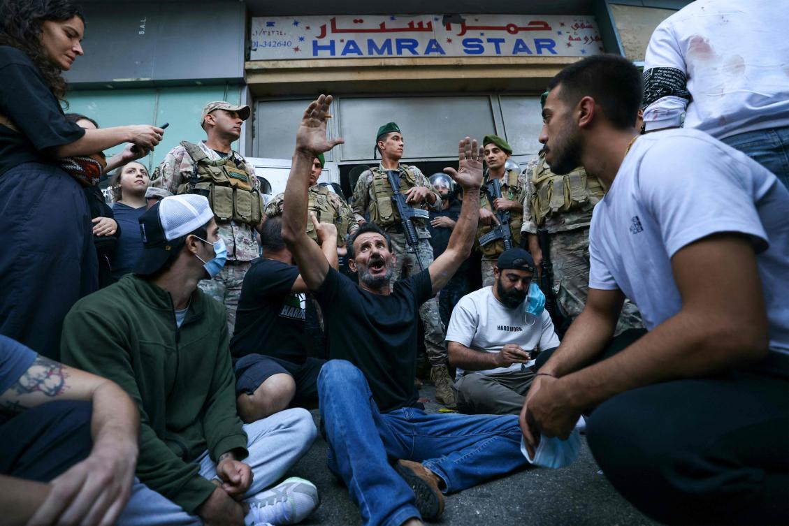 Many of the 1.2 million people displaced by Israeli offensives have flooded Beirut’s Hamra Street, a cosmopolitan and diverse area, seeking refuge. (AFP)