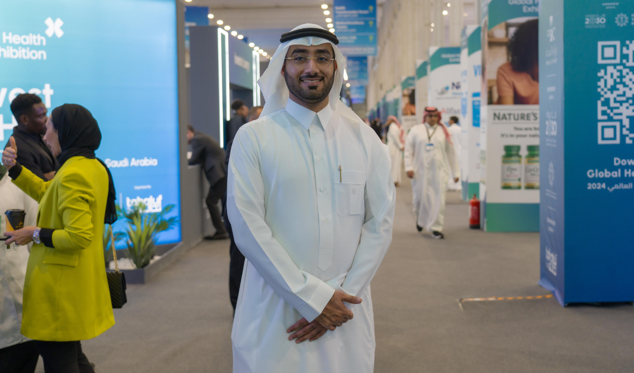 Dr. Saad Baslom at Health Global Exhibition in Riyadh. (AN photo by Jafar Alsaleh)