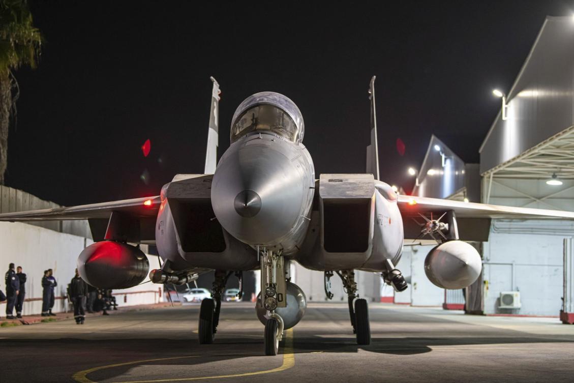 In this photo provided by the Israeli army, armed Israeli Air Force planes depart from an unknown location to attack Iran, on Oct. 26, 2024. (AP)