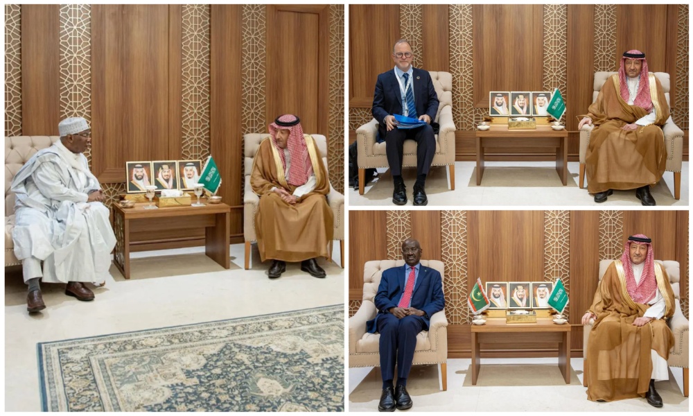 Saudi Arabia’s deputy minister of foreign affairs Waleed Elkhereiji held a series of high-level meetings on Saturday on the sidelines of the Donors’ Conference to Support Internally Displaced People and Refugees in the Sahel and Lake Chad Region. (SPA)