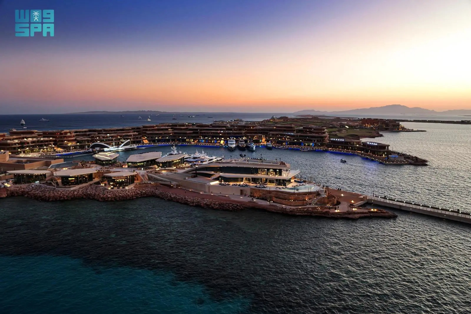 Located 5 km off NEOM’s northwest coast, Sindalah spans 840,000 sq. meters and is set to welcome up to 2,400 guests daily by 2028, creating 3,500 jobs. (SPA)
