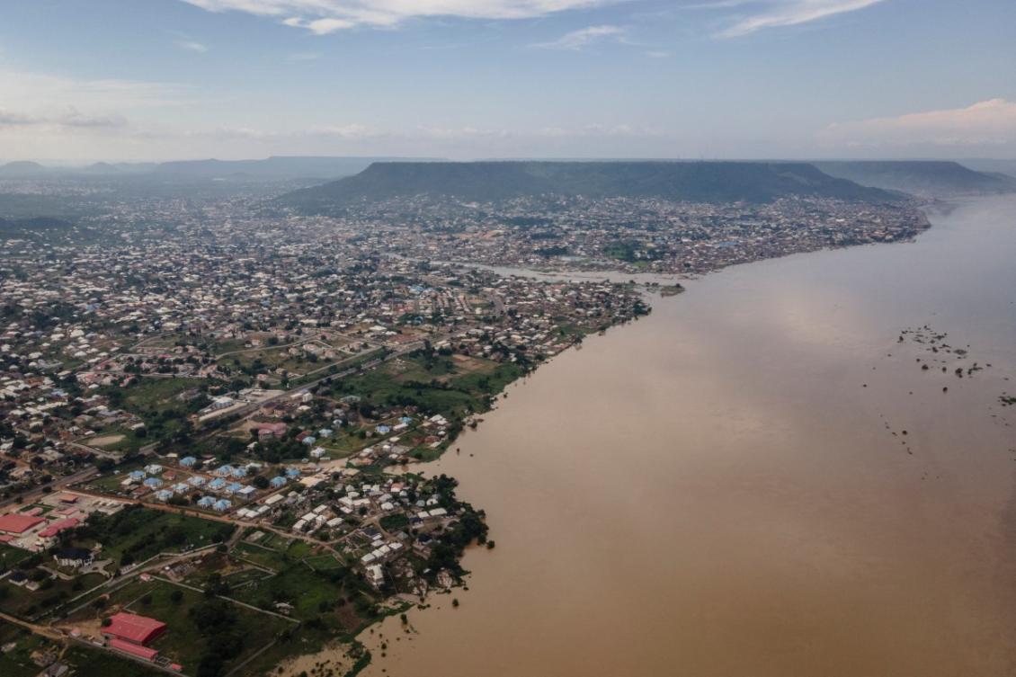 This areal view shows a general view of the city of Lokoja along the Niger River on October 21, 2024. (File/AFP)