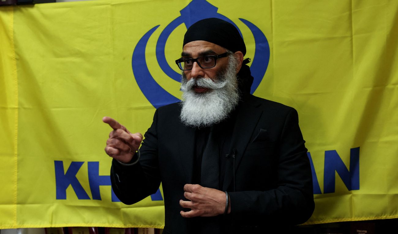 Gurpatwant Singh Pannun, a 56-year-old dual U.S.-Canadian citizen, speaks during an interview in New York City, U.S., October 18, 2024. (REUTERS)
