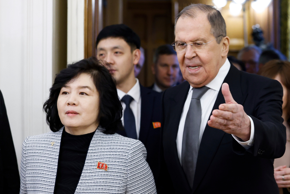 Felegation led by North Korea's Foreign Minister Choe Son Hui departed for Russia, but the country didn’t specify the purpose of the visit. (File/AP)
