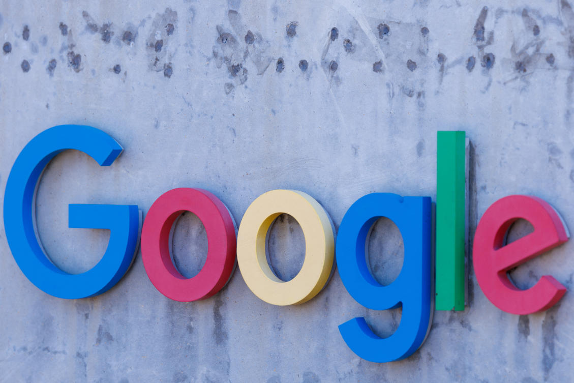 The logo of Google LLC is shown at an entrance to one of their buildings in San Diego, California. (Reuters)