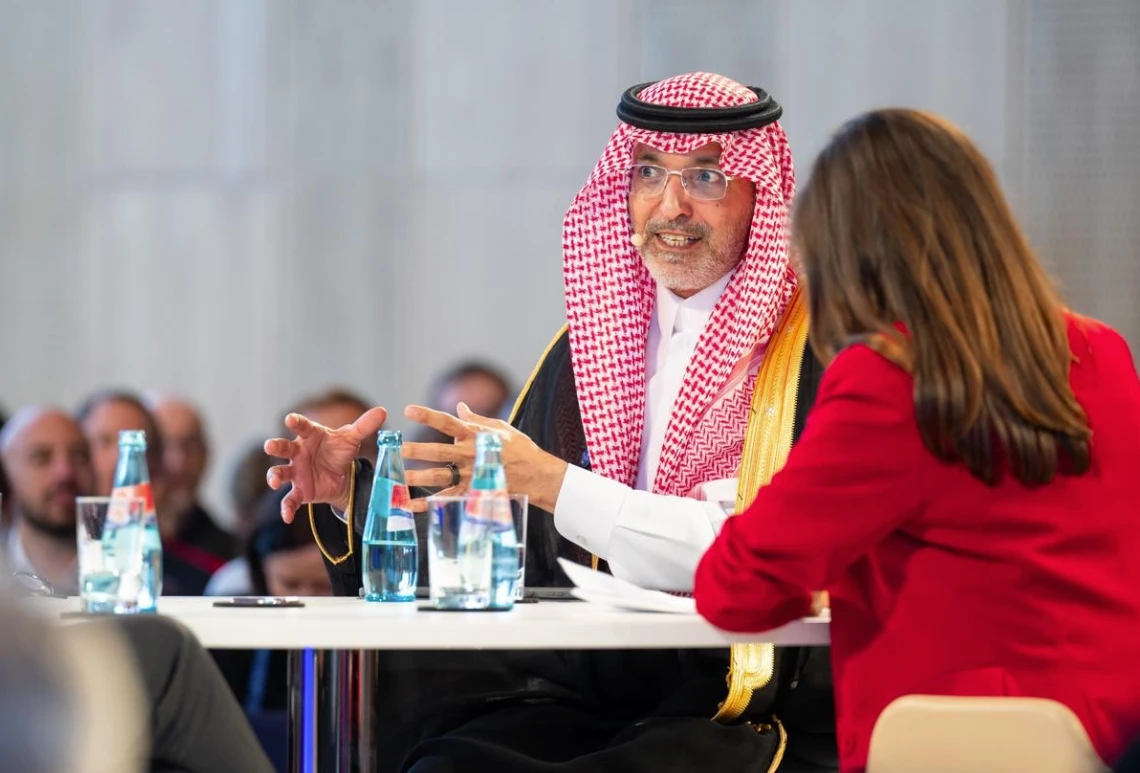 Saudi Arabia’s Finance Minister Mohammed Al-Jadaan at the 2024 Berlin Global Dialogue. X/@MAAljadaan